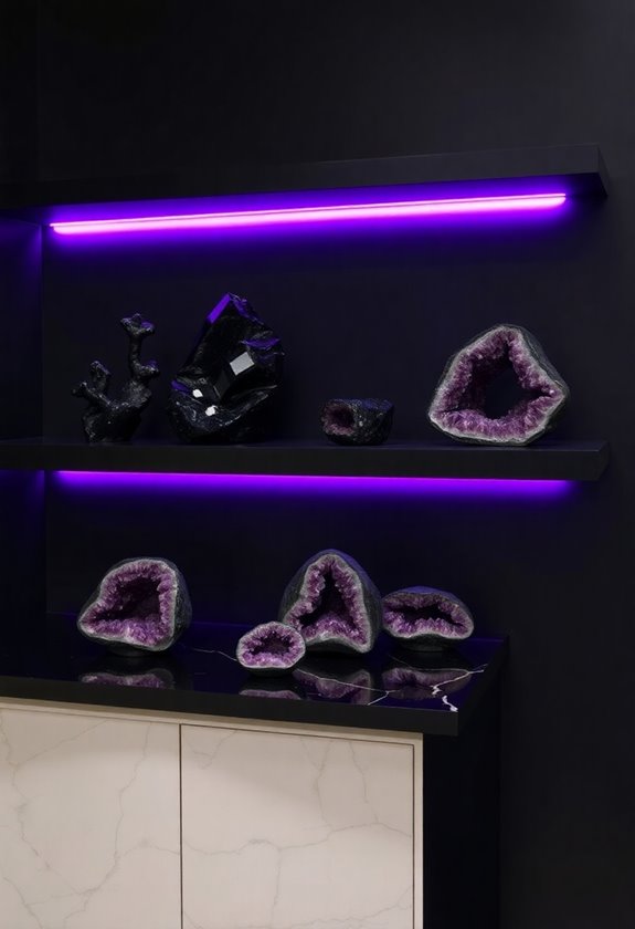 elegant dark crystal displays