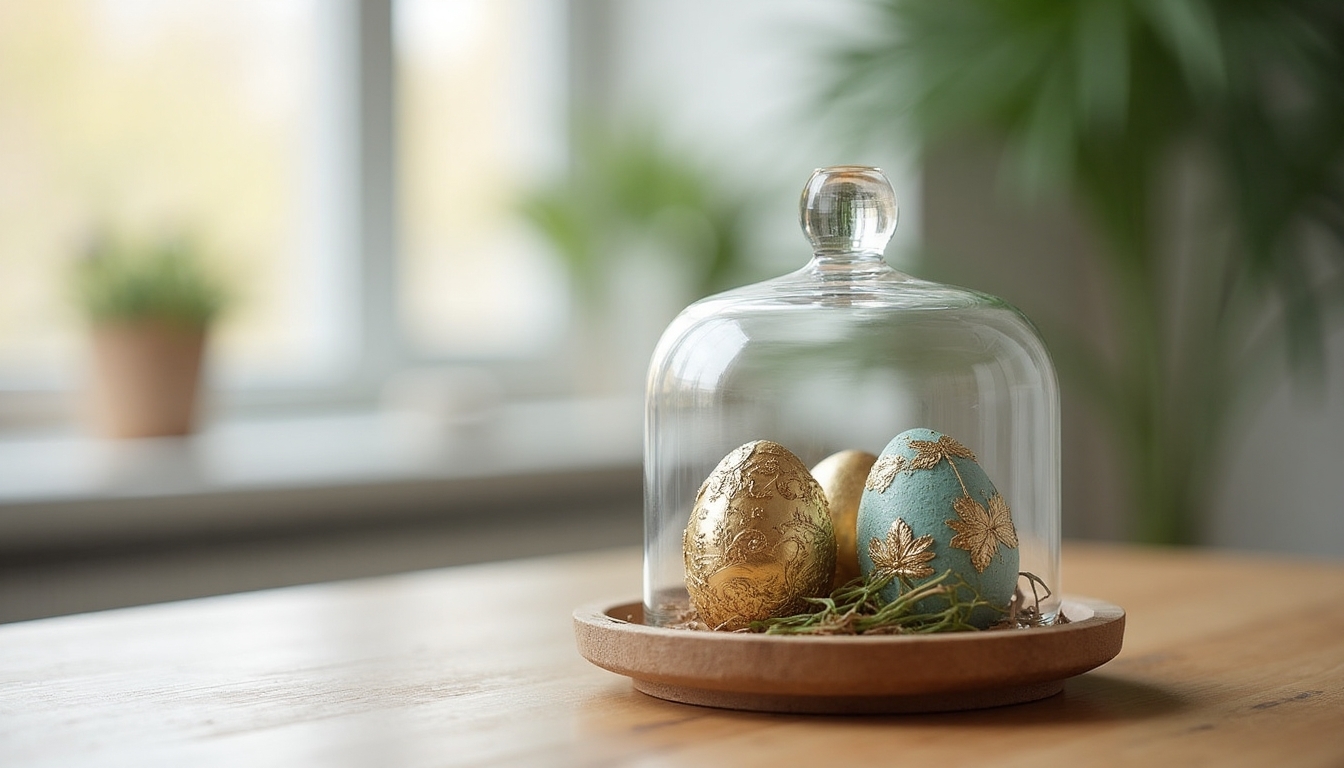 elegant glass cloche display