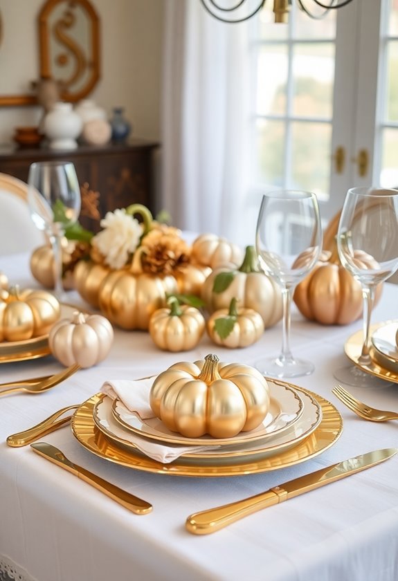 elegant gold and white