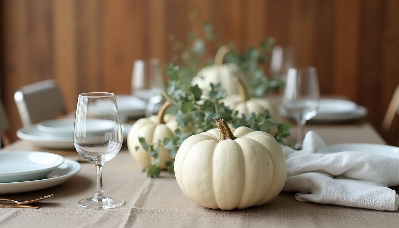 elegant minimalist nature centerpieces