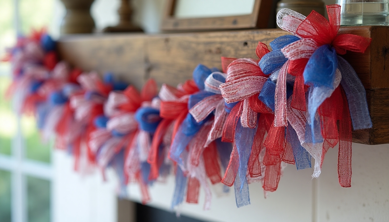 elegant patriotic ribbon swag