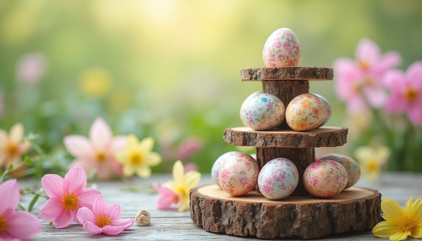 elegant tiered egg displays