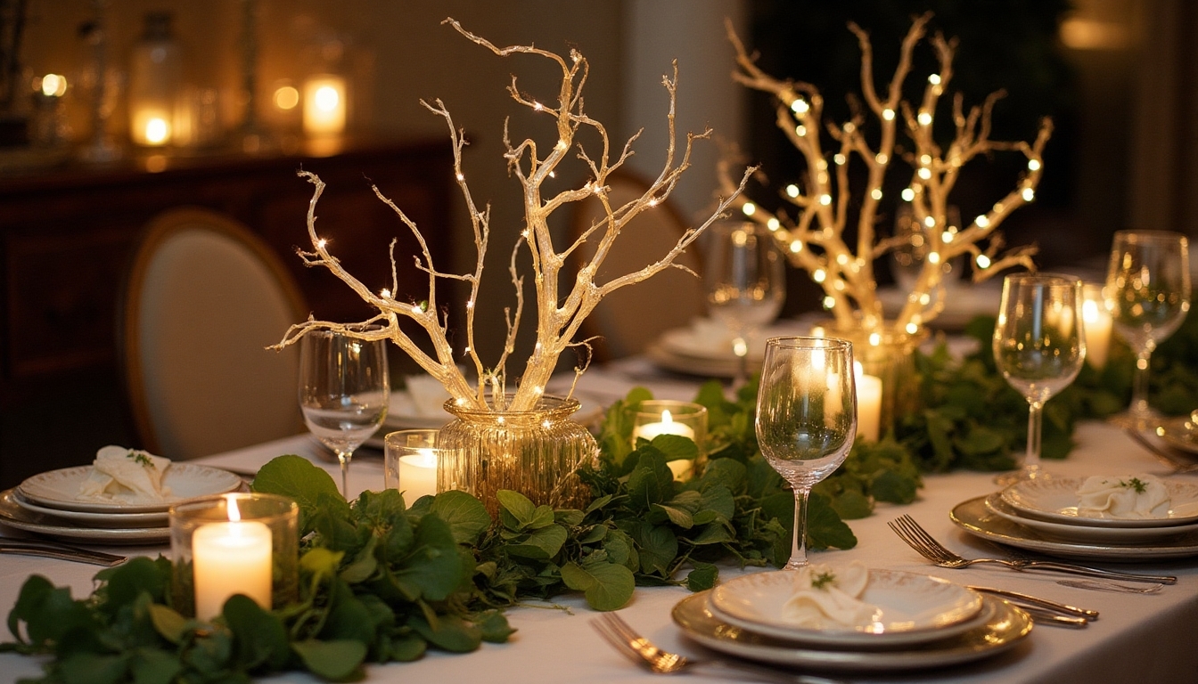 enchanting branch light centerpiece