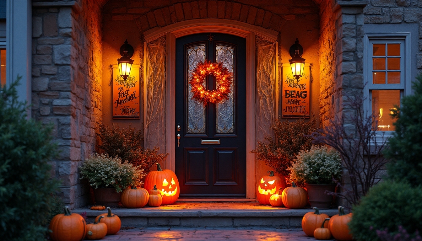 enchanting halloween door decor