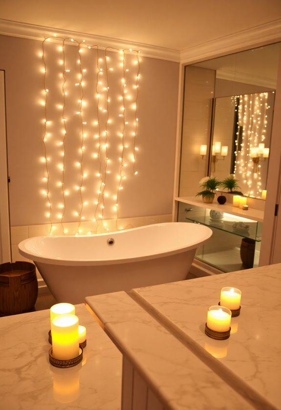 enchanting holiday bathroom lighting