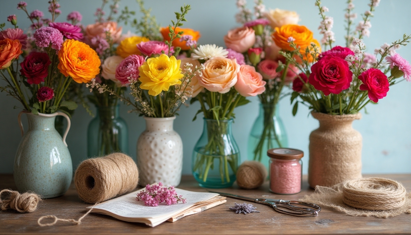 essential floral supplies gathered