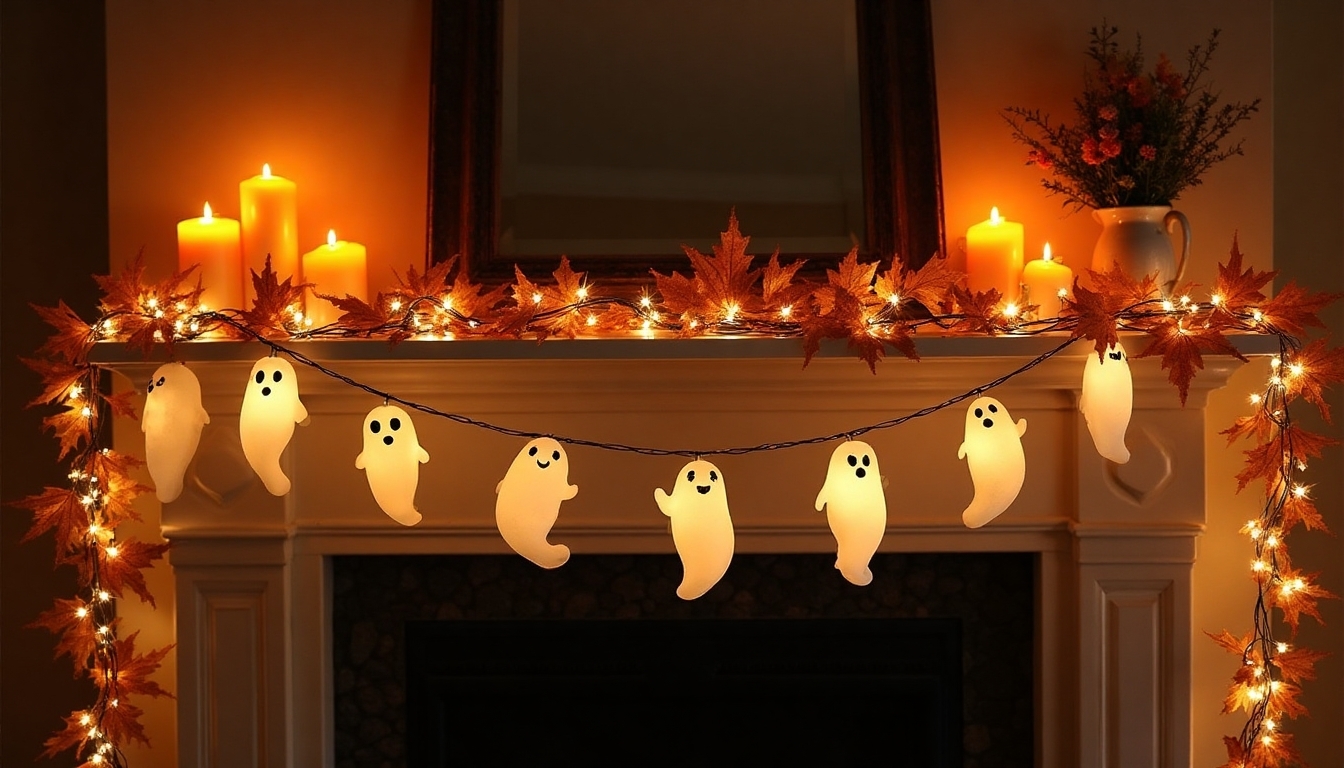 ethereal glowing ghost garland
