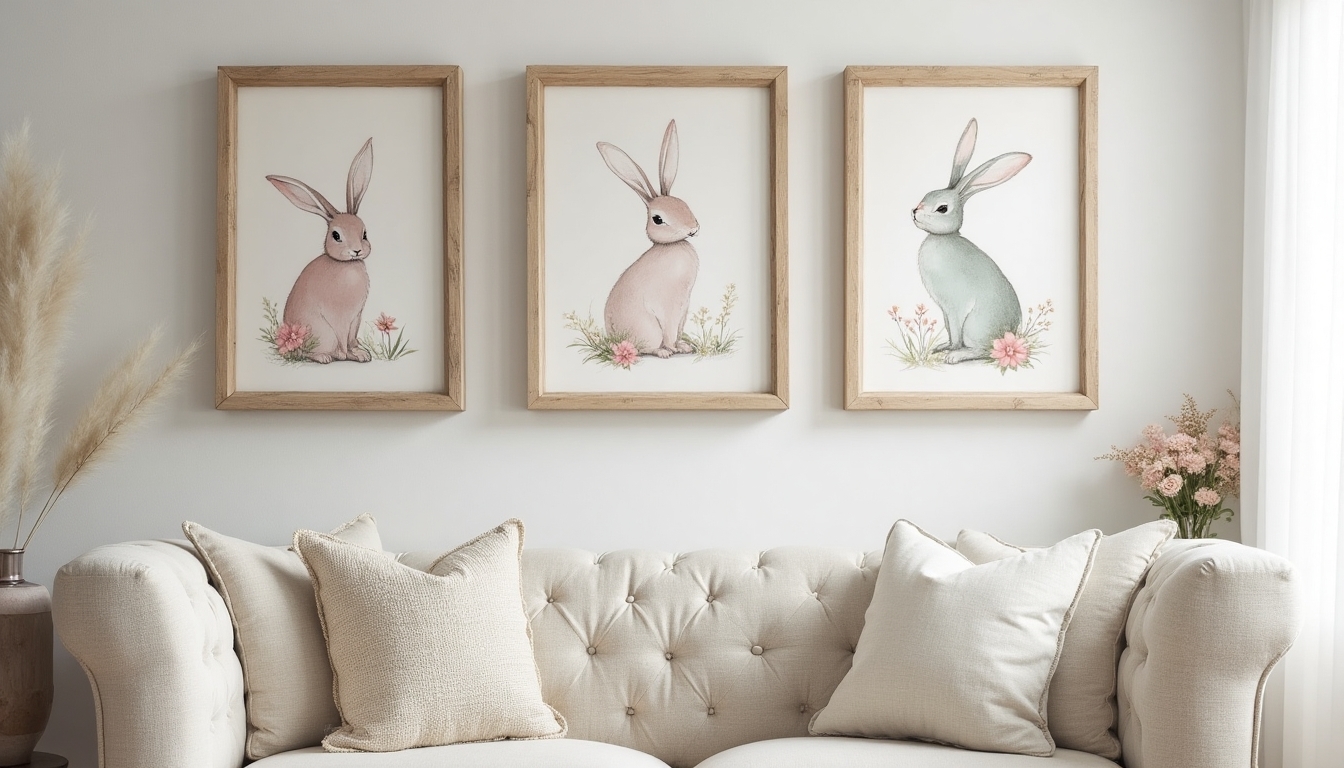 farmhouse bunny wall art