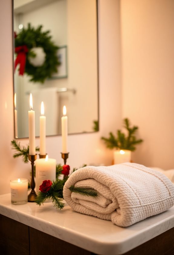 festive bathroom ambiance creation