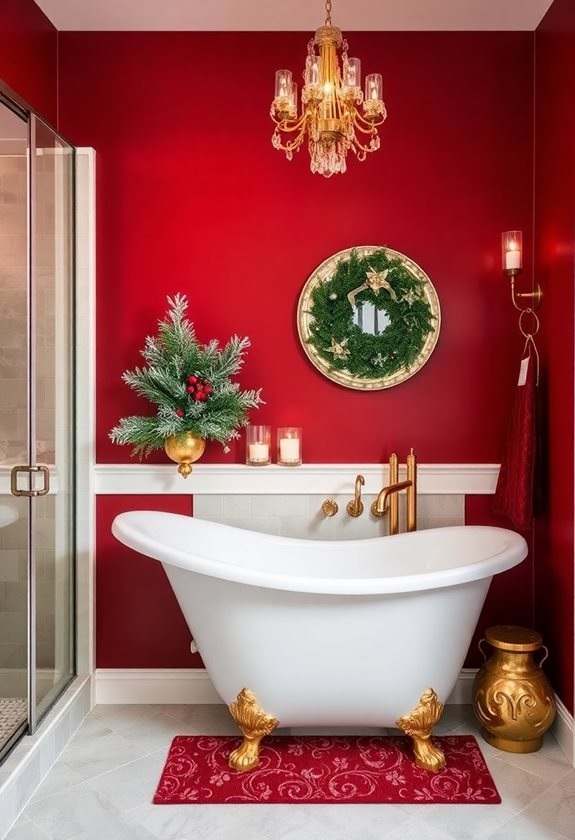 festive bathroom color palette