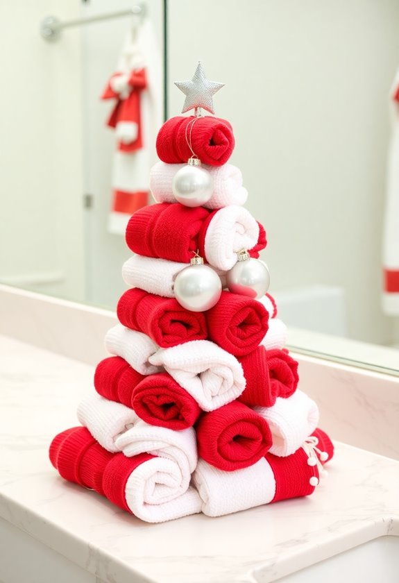 festive bathroom holiday decor