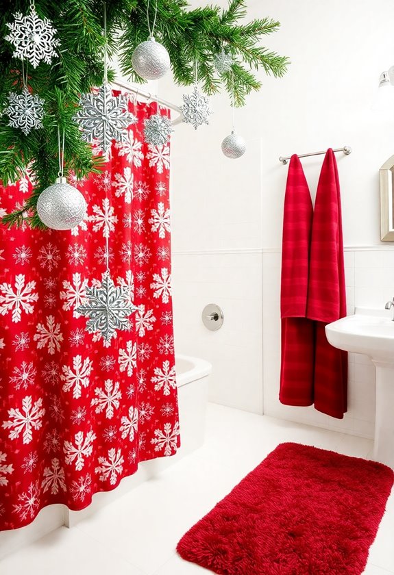 festive bathroom holiday decor