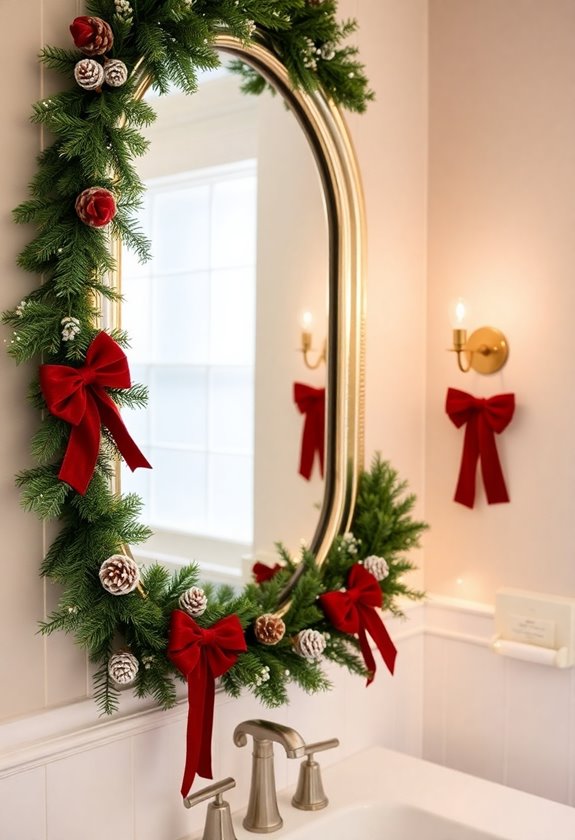 festive bathroom wall decor