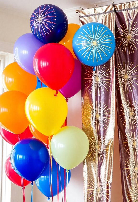 festive firework decorations celebration