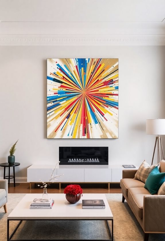 festive firework wall decor
