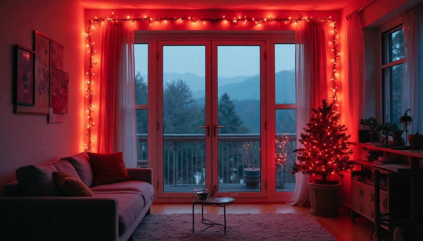 festive light filled decorations