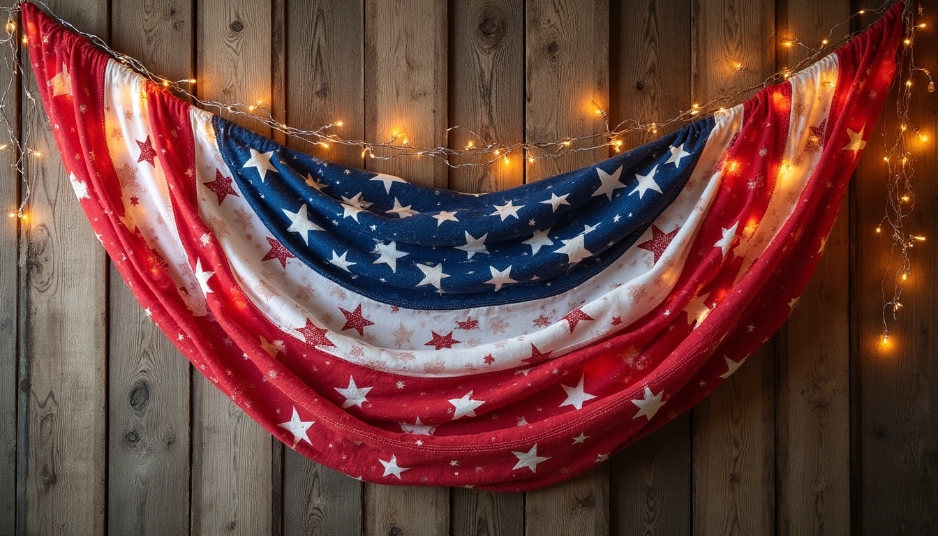 festive patriotic fabric banner