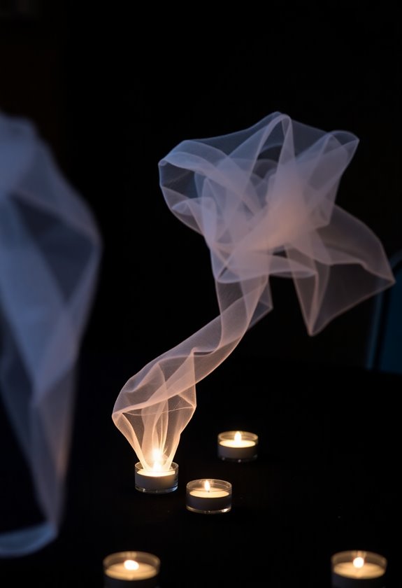 floating ghostly tea lights