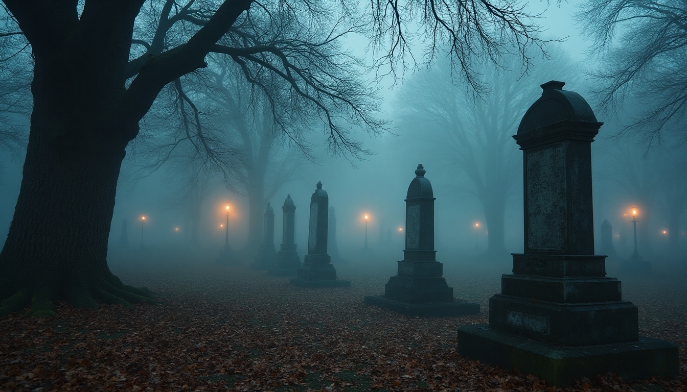 floating graves eerie display