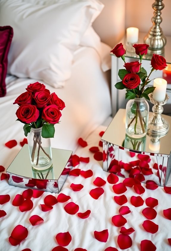 fresh flowers and petals