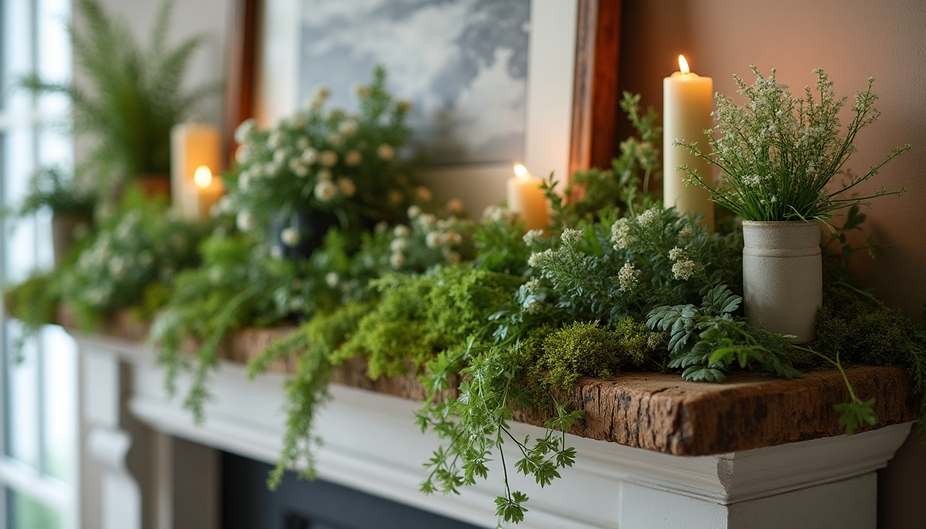 fresh greenery and shamrocks