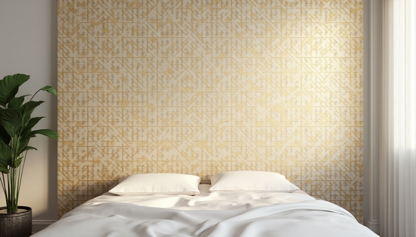 geometric metallic paper backdrop