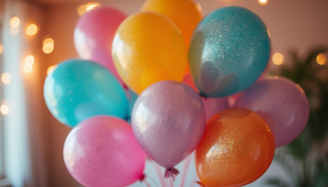 glittery balloon decoration ideas