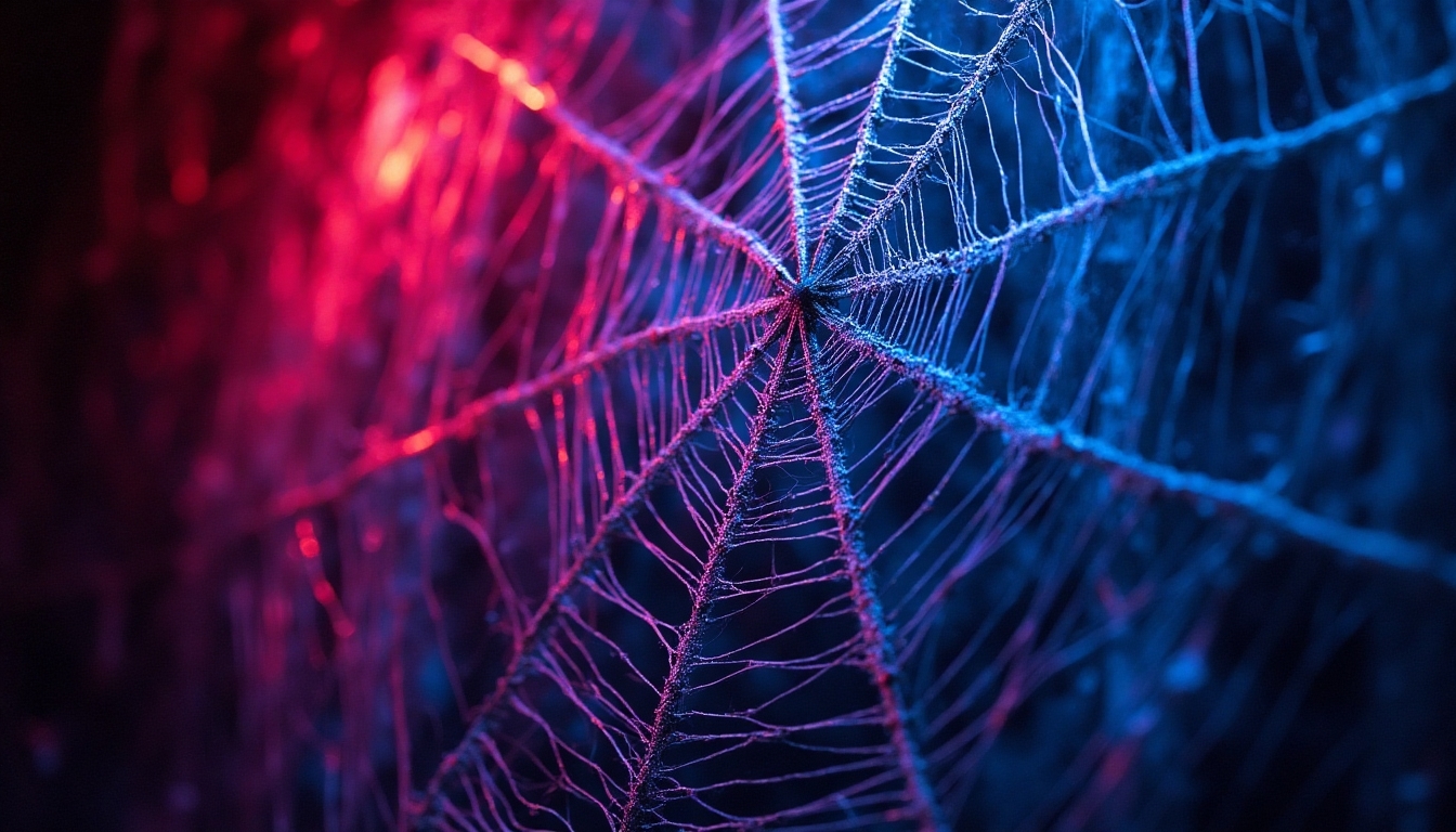 glowing spider web backdrop