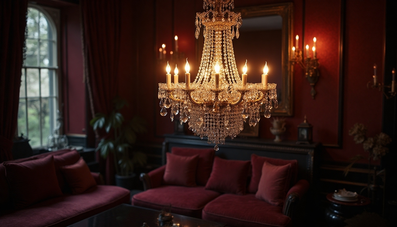 gothic crystal candle ambiance