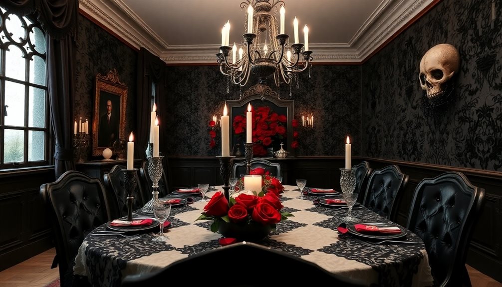 gothic glamour halloween decor