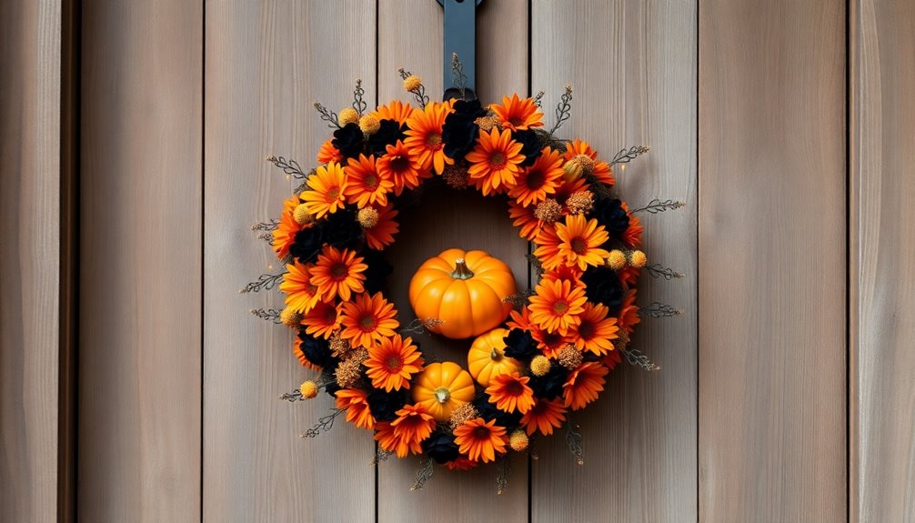halloween door wreath crafting