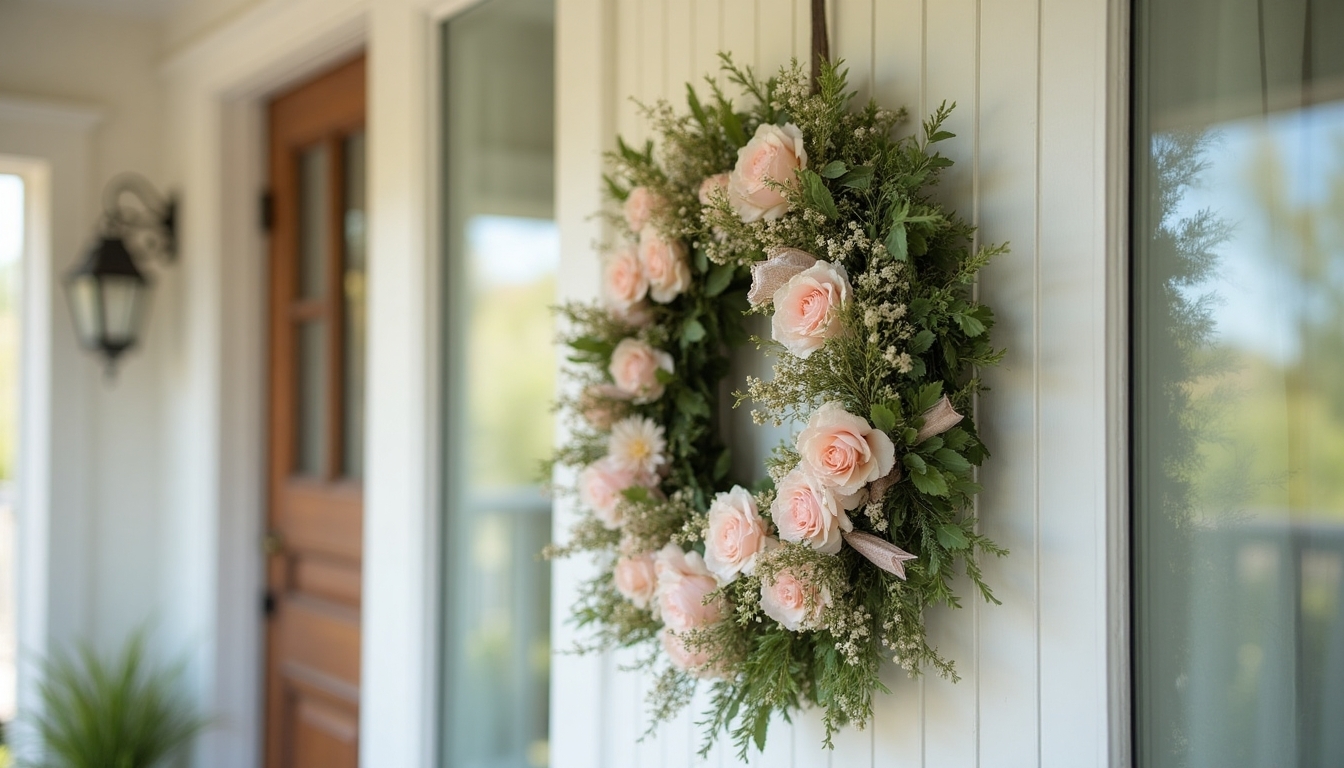 handcrafted bunny wreath decoration