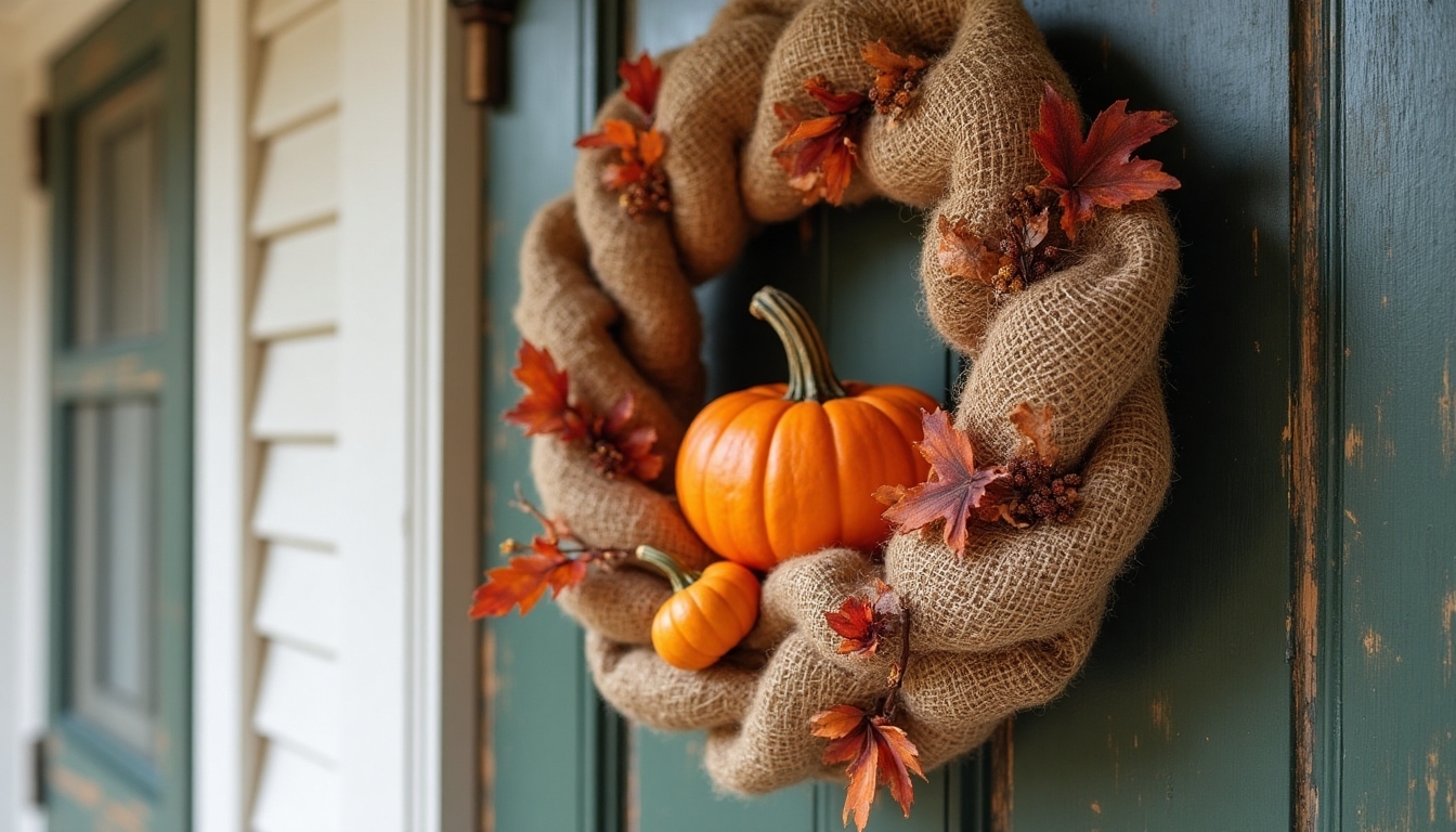handcrafted burlap halloween wreaths