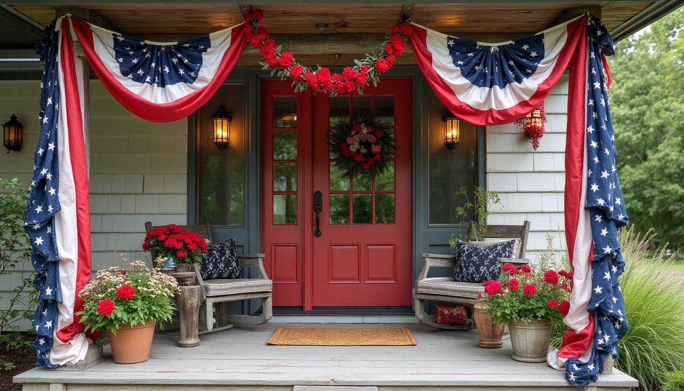 handcrafted patriotic fabric decor