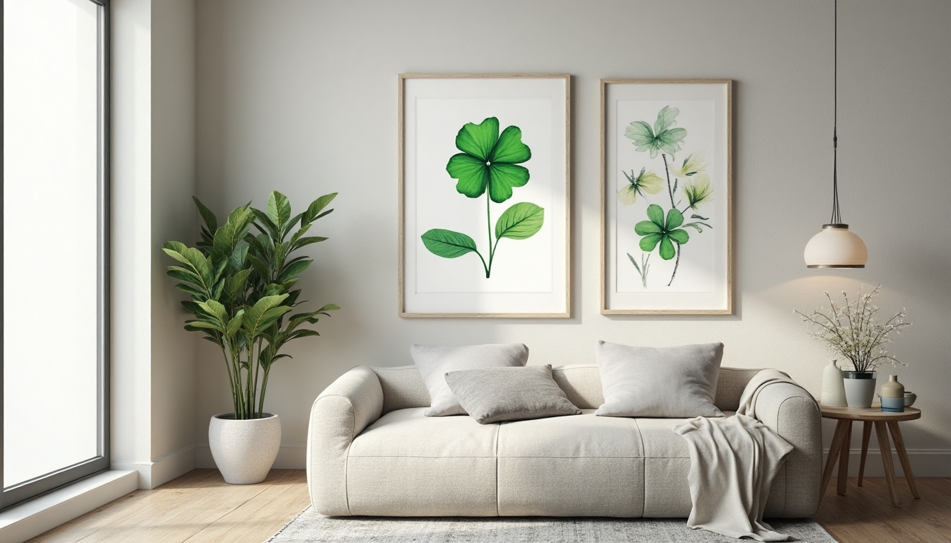 handpainted shamrock wall decor