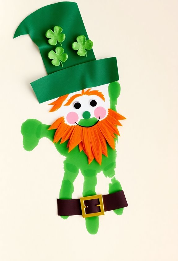 handprint leprechaun craft fun