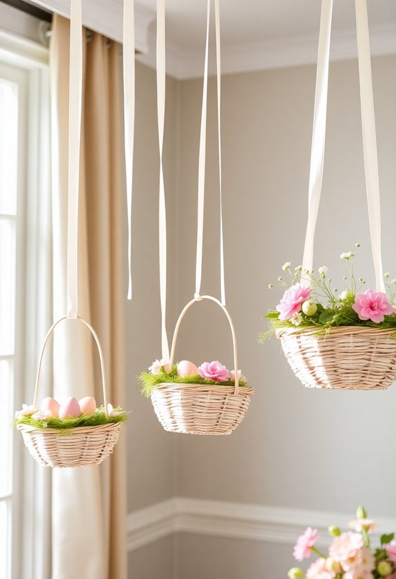 hanging easter basket decor