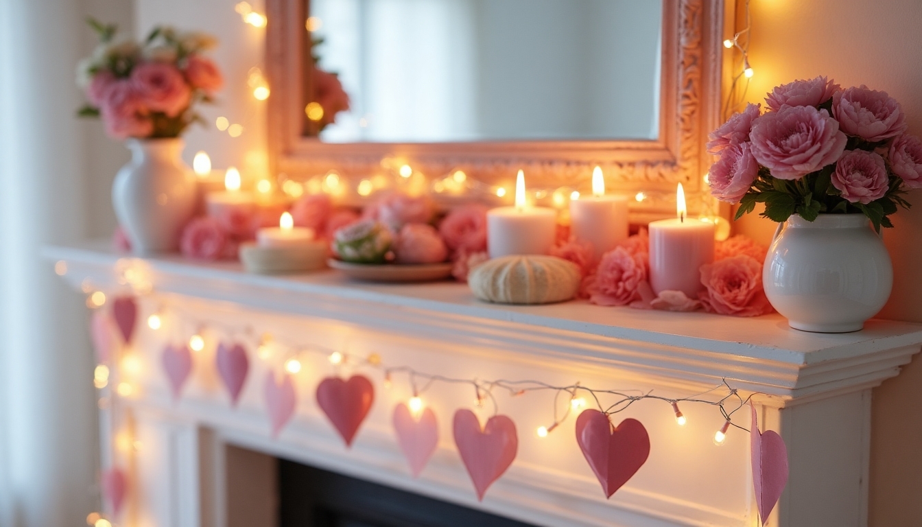 heart shaped garland display tutorial