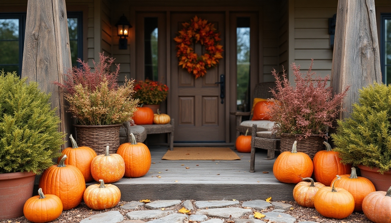 heirloom pumpkin harvest display