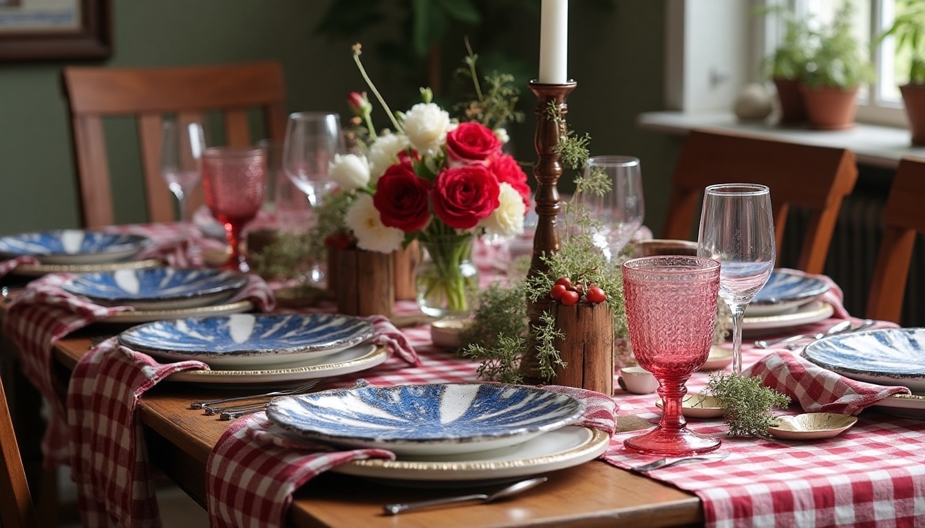 heritage inspired americana table settings