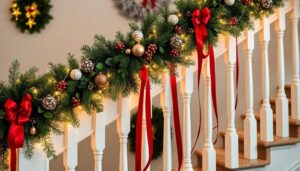 holiday banister decorating ideas