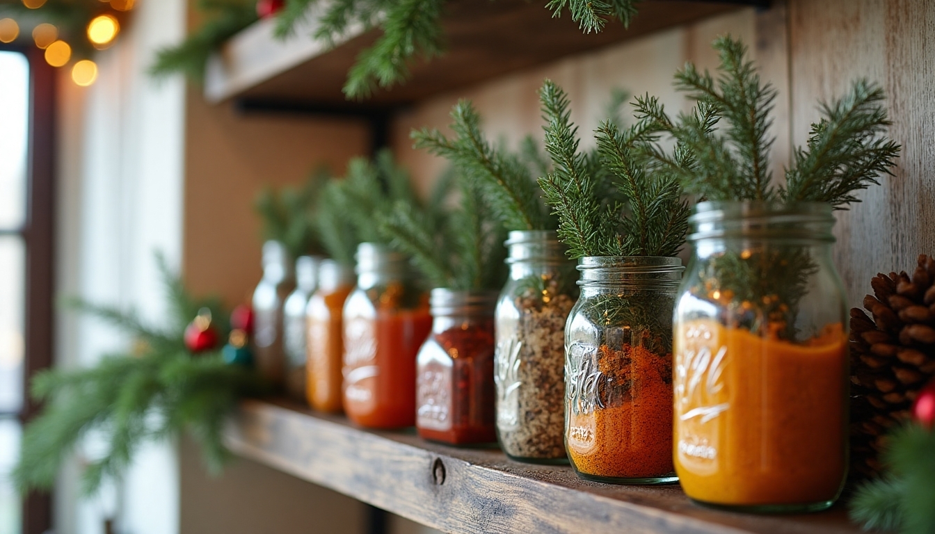 holiday scented mason jar