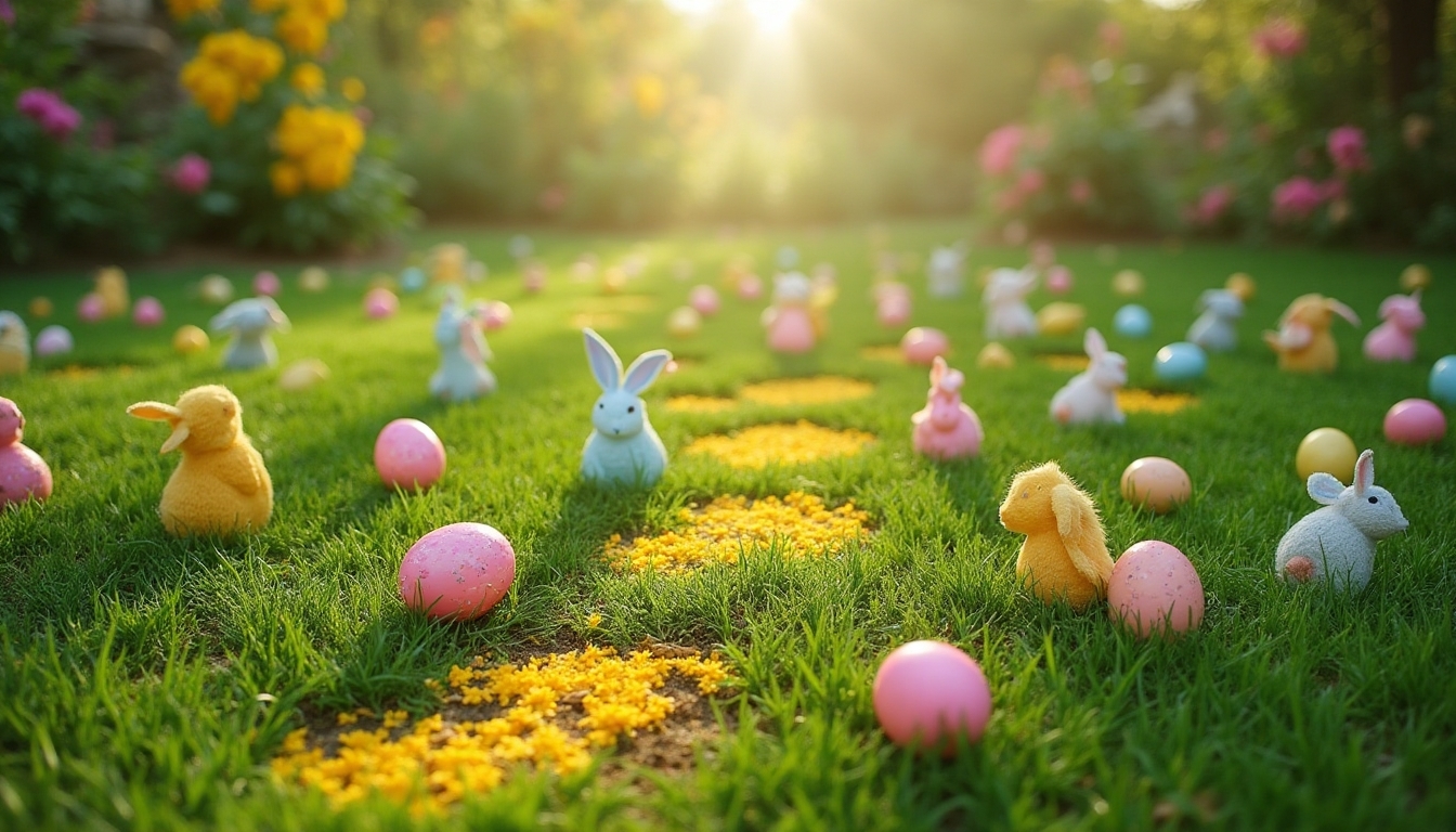 hopscotch easter egg hunt