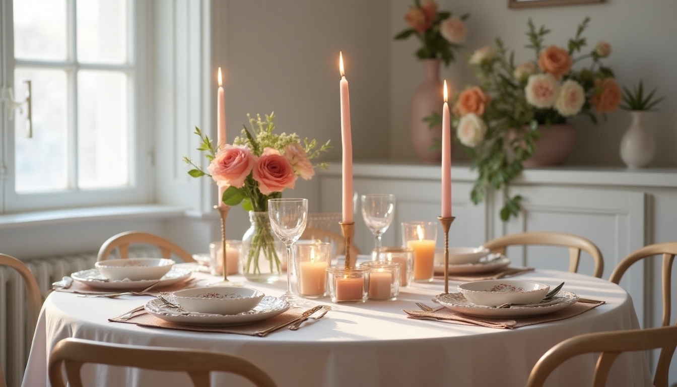 intimate dining space setup