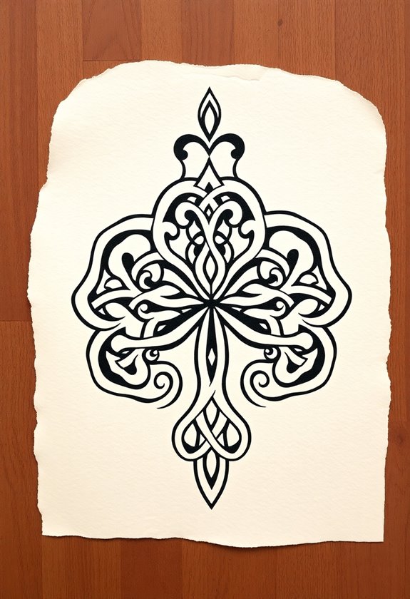 intricate celtic shamrock patterns