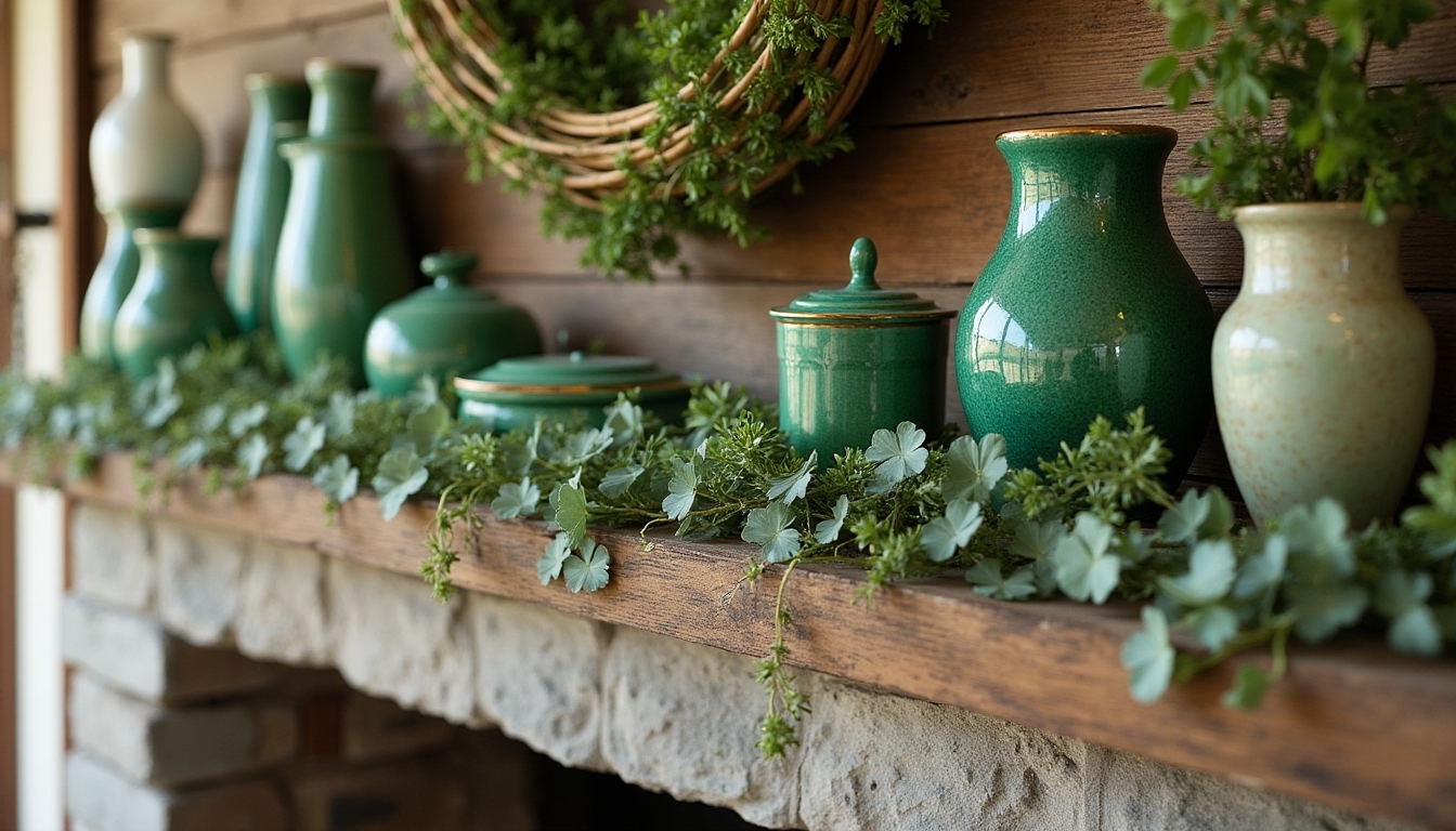 irish heritage mantel decor