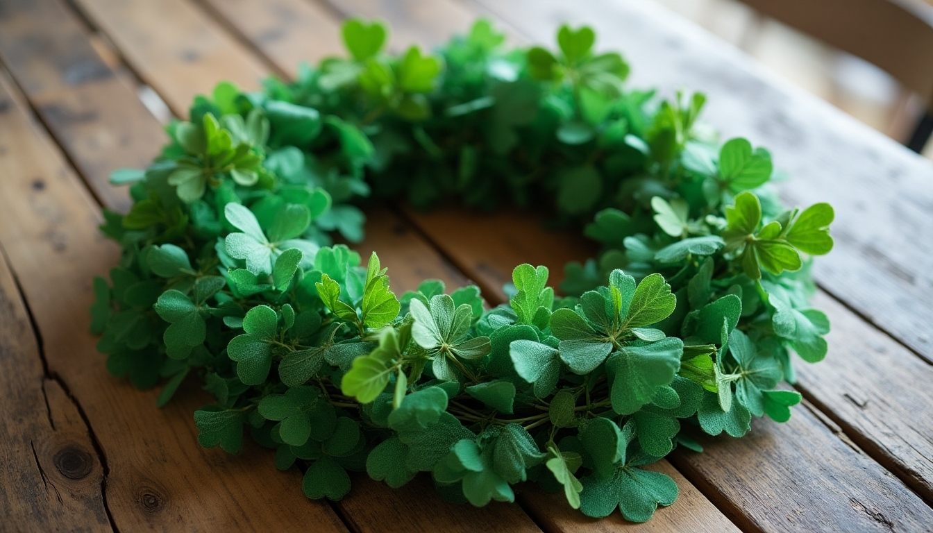 lucky green ribbon wreath