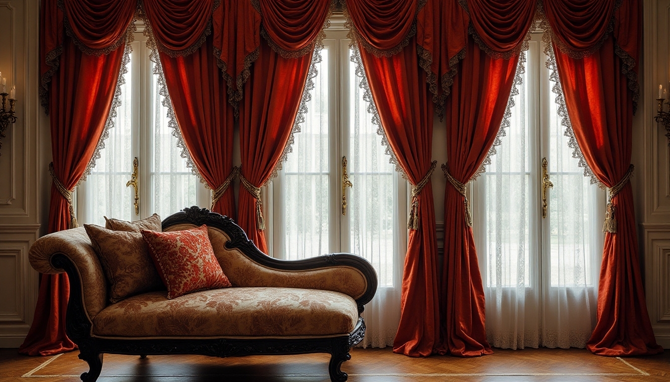 luxurious gothic textile layering
