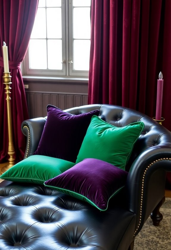 luxurious jewel toned velvet textiles