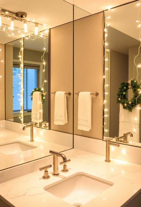 magical bathroom festive lighting